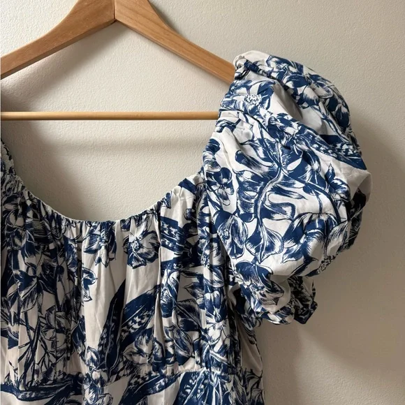 NWT Abercrombie & Fitch Emerson Poplin Puff Sleeve Mini, Size XL - Picture 2 of 10